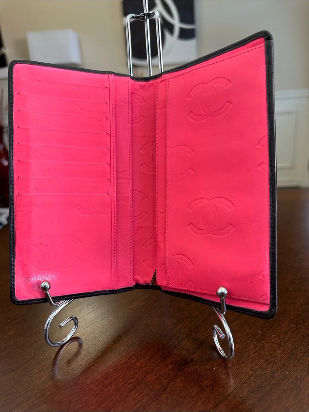 CHANEL Black Cambon Ligne Wallet